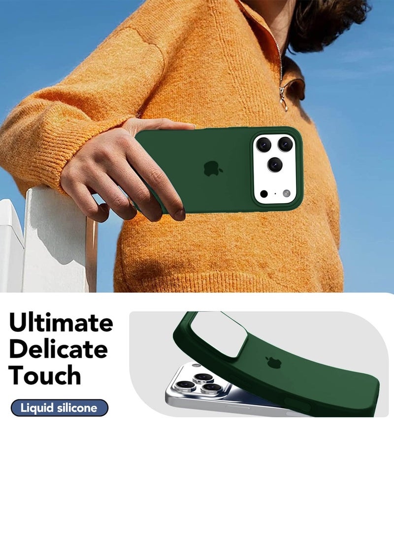 دبليو تيك جراب أبل آيفون 17 برو ماكس 5G لعام 2025 من السليكون السائل الفاخر عالي الجودة (MCRPSN) - اليشم - Image 2