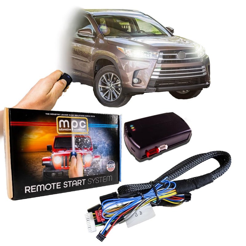 MPC Remote Start Kit Compatible with Toyota Highlander 20142019 Plug and Play Push Lock 3X to Start Push to Start Easy Install USA Tech Support