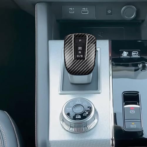 Hyorabyn Gear Shift Lever Knob Shifter Head Cover Trim for Mitsubishi New Outlander 2022 2023 Interior Center Consoles Decoration Car Accessories 3PC/Set Carbon Fiber Color - Image 5