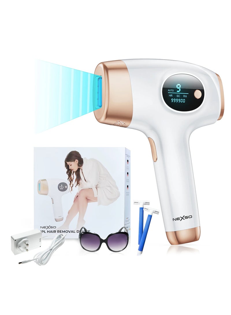 Nexso Laser Hair Removal Machine | Permanent Hair Removal for Women & Men, 9 Energy Levels, 999,999 Flashes, Skin Rejuvenation & Acne Treatment, Cooling Tech, Painless & Efficient Hair Laser Removal - Image 1