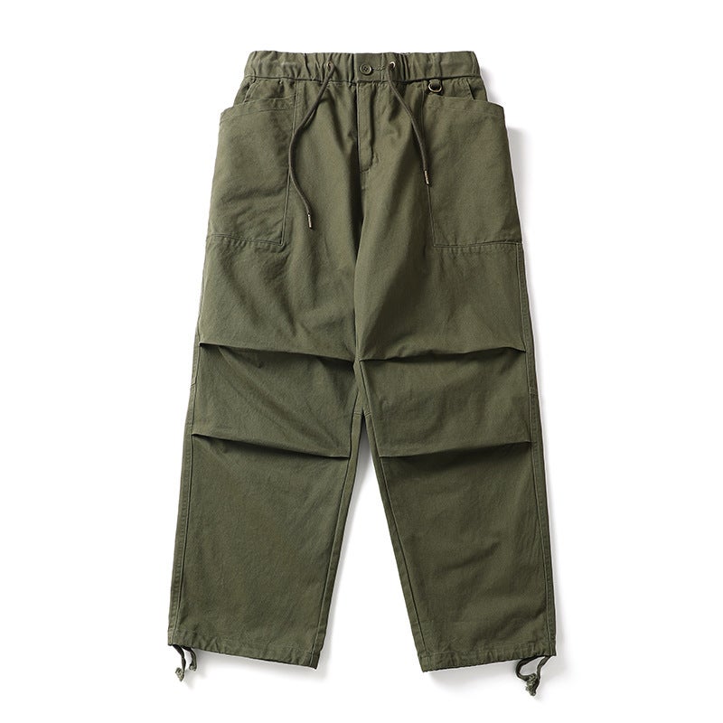 Japanese Style Outdoor Pure Cotton Casual Pants Men'S And Women'S American Style Tooling Pants Summer Thin Loose Paratrooper Pants Men'S - Image 1