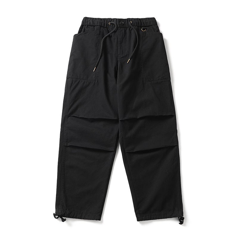 Japanese Style Outdoor Pure Cotton Casual Pants Men'S And Women'S American Style Tooling Pants Summer Thin Loose Paratrooper Pants Men'S - Image 4