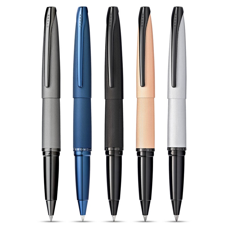Cross ATX Refillable Rollerball Pen Presented in a Luxury Gift Box - Medium Point, Black Ink, Sandblasted Black - Image 4