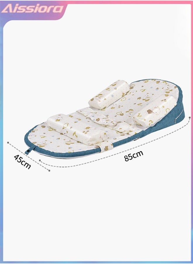 Aissiora Adjustable Nursing Pillow for Breastfeeding Infant Anti-Spit Milk Slope Mat Adjustable Baby Wedge Lounger  Multi-Functional and Multi-Layer Posture Support Pillow  - Image 2