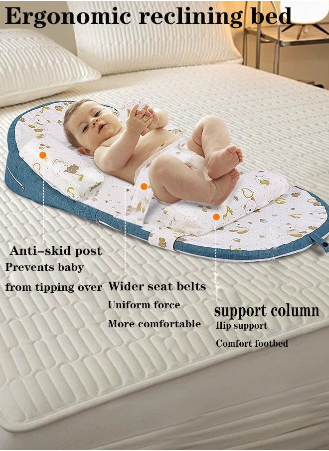 Aissiora Adjustable Nursing Pillow for Breastfeeding Infant Anti-Spit Milk Slope Mat Adjustable Baby Wedge Lounger  Multi-Functional and Multi-Layer Posture Support Pillow  - Image 3