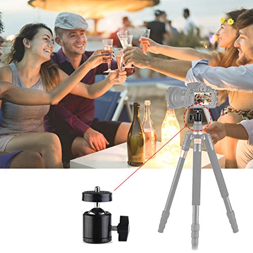 EszkozTA Universal 1/4" Swivel Mini Ball Head Screw Tripod Mount with Hot Shoe（2 Pack）, Eszkozta 360 Degree Rotating Mount Base Adapter for DSLR Cameras HTC Vive Tripods Monopods Camcorder Light Stand… - Image 4