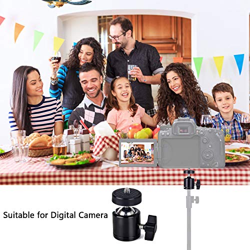 EszkozTA Universal 1/4" Swivel Mini Ball Head Screw Tripod Mount with Hot Shoe（2 Pack）, Eszkozta 360 Degree Rotating Mount Base Adapter for DSLR Cameras HTC Vive Tripods Monopods Camcorder Light Stand… - Image 3