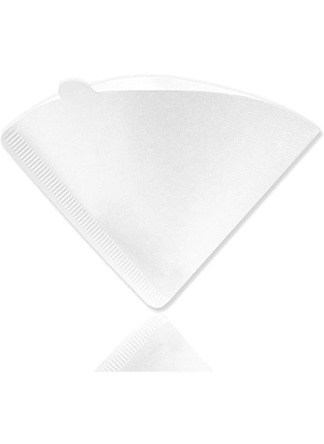 Ocean - 100pcs Coffee Filters V60 Cone Paper White Coffee Filters Unbleached Paper Filters Compatible with Pour Over Drippers 2-4 Cups Size 02 Coffee Filters v60 - Image 1