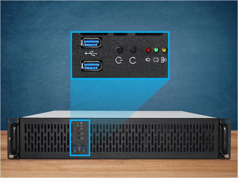 Rosewill 2U Server Chassis Rackmount Case | 4 x 3.5 Bays | 2 x 2.5 Devices | Micro-ATX Compatible | 2 x 80mm PMW Fans | 2 x USB 3.0 | RSV-Z2800U - Image 5