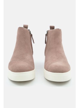 TOMS Women Jamie High Cut Zipper Closure Shoes, Tan  - Image 3