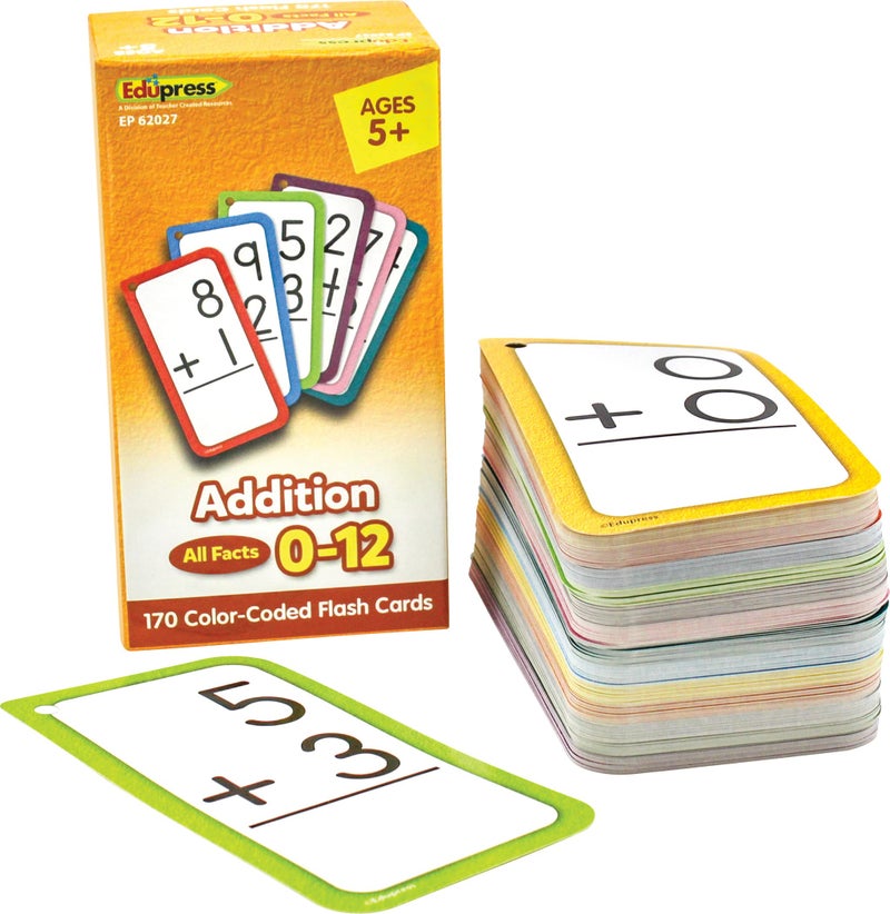 Teacher Created Resources Edupressâ„¢ Addition Flash Cards - All Facts 0-12 - Image 1