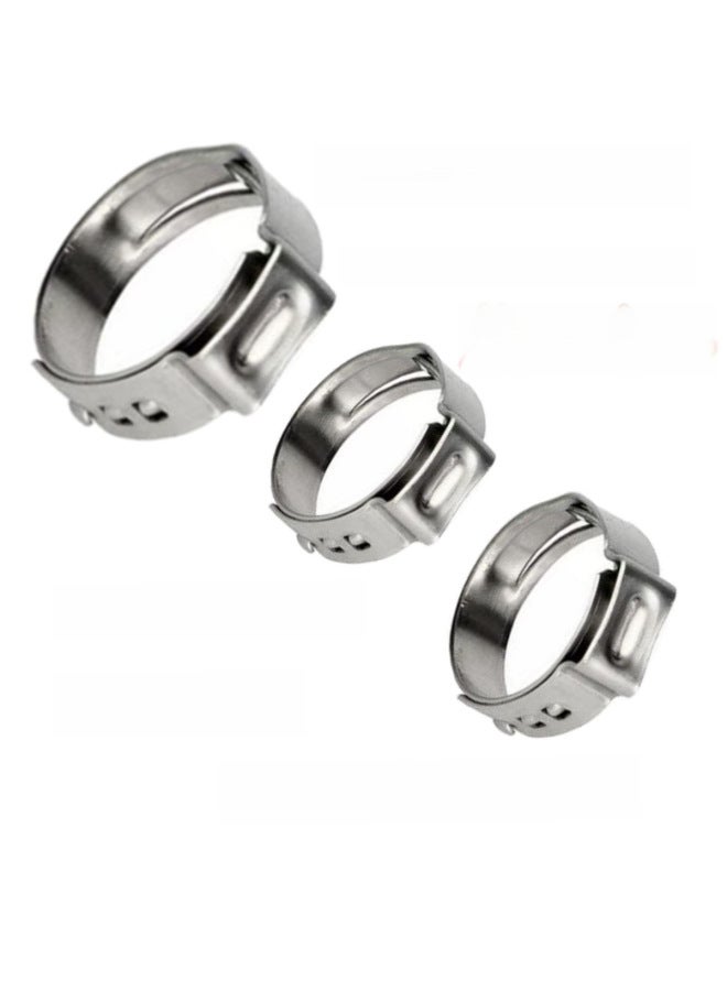 Fastening Thick Pipe Buckle Single Ear 304 Stainless Steel Stepless Clamp Throat Band Water Oil And Gas Pipe Clamp Strong Holding Ring Hoop-Specifications And Models:11.2-13.3mm  - Image 1