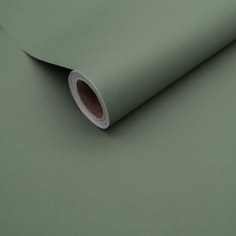 Yancorp 16"x120" Matte Sage Green Peel and Stick Wallpaper Removable Contact Paper for Cabinets and Drawers Stick in Wall Paper for Bedroom Kitchen Self-Adhesive - Image 1