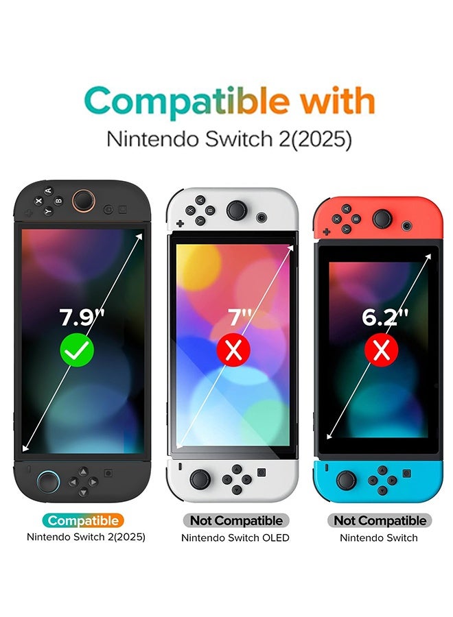 Tersely [2 Pack] OneTouch Screen Protector Glass for Nintendo Switch 2 2025 with [Auto Alignment Kit], Premium 9H Tempered Glass - Image 2