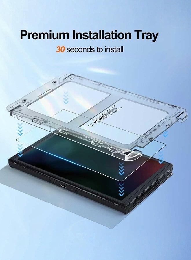 Tersely [2 Pack] OneTouch Screen Protector Glass for Nintendo Switch 2 2025 with [Auto Alignment Kit], Premium 9H Tempered Glass - Image 3