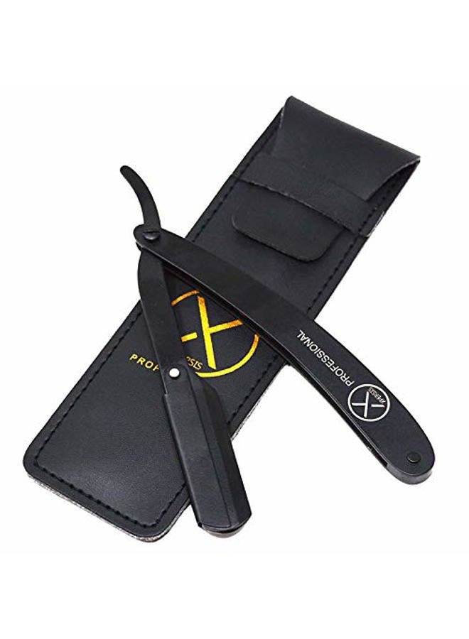 XPERSIS PRO 001 Professional Black Straight Edge Razor - For Barbers, Salons, and Hair Enthusiasts - Image 1