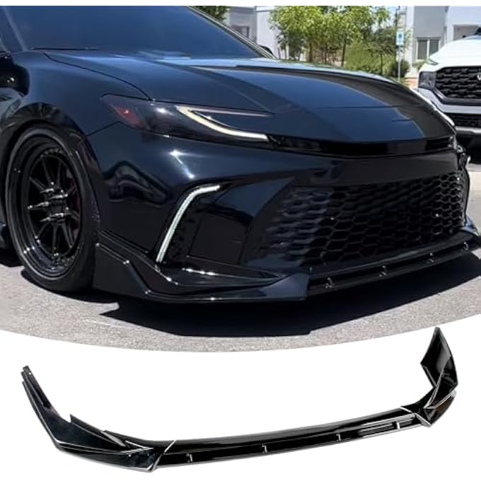 NeespoC Front Bumper Lip Splitter Spoiler Fit for Toyota Camry LE/SE/XLE/XSE 2025 2026 Air Chin Body Kit Exterior Accessories(Gloss Black) - Image 1