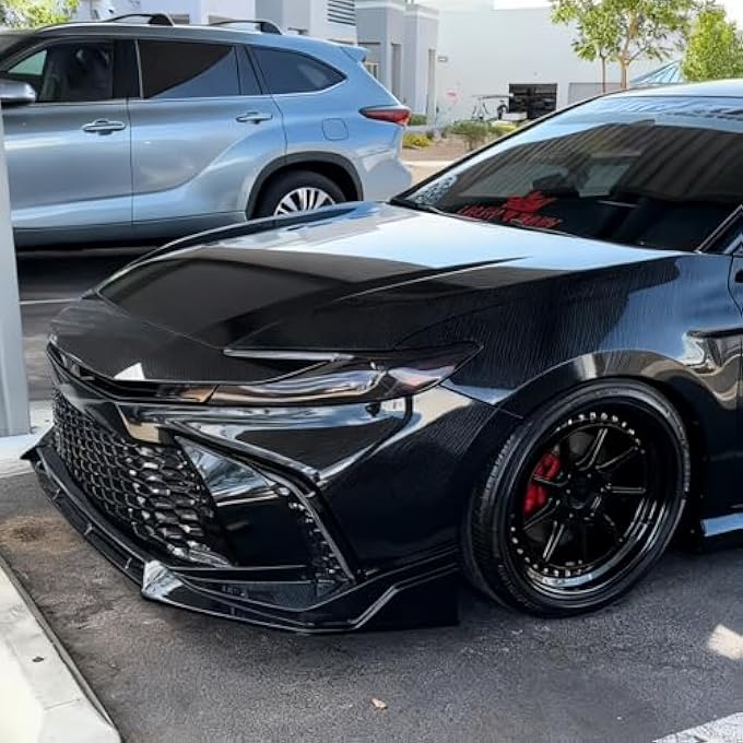 NeespoC Front Bumper Lip Splitter Spoiler Fit for Toyota Camry LE/SE/XLE/XSE 2025 2026 Air Chin Body Kit Exterior Accessories(Gloss Black) - Image 4