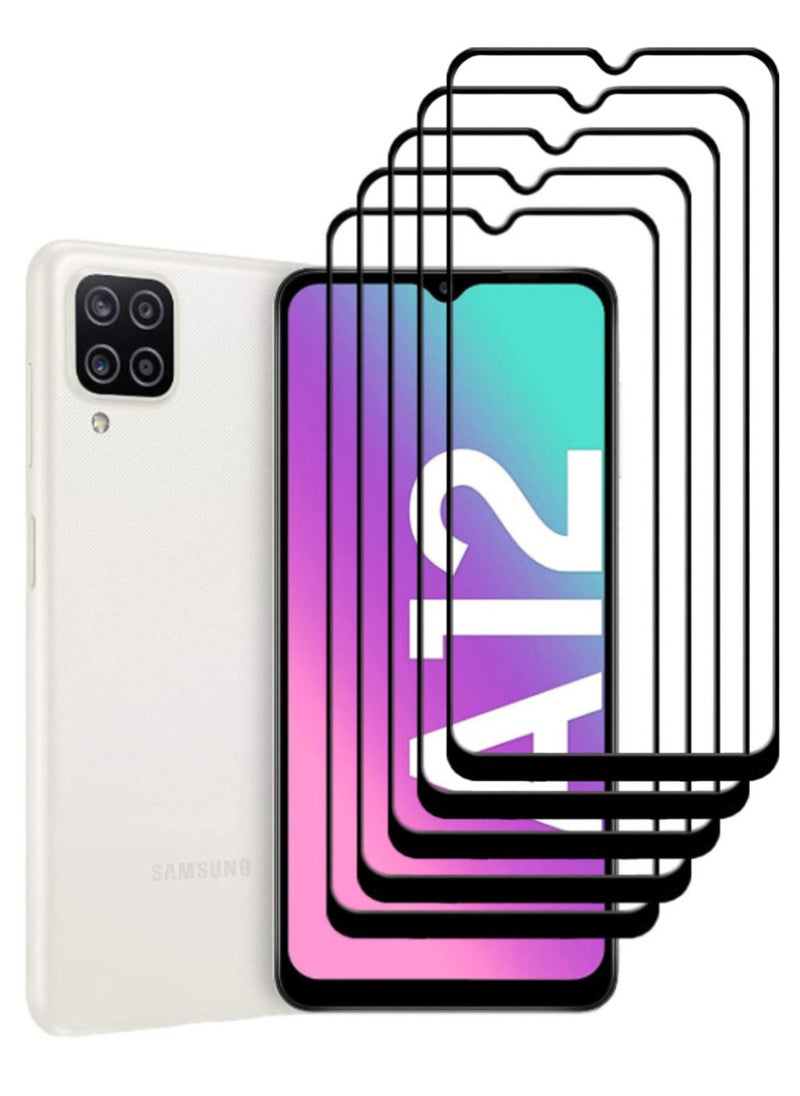 ACLIX 5 Pieces Antistatic ESD Dustproof Premium Quality High Definition Tempered Glass Screen Protector Designed For Samsung Galaxy A12 - Image 1