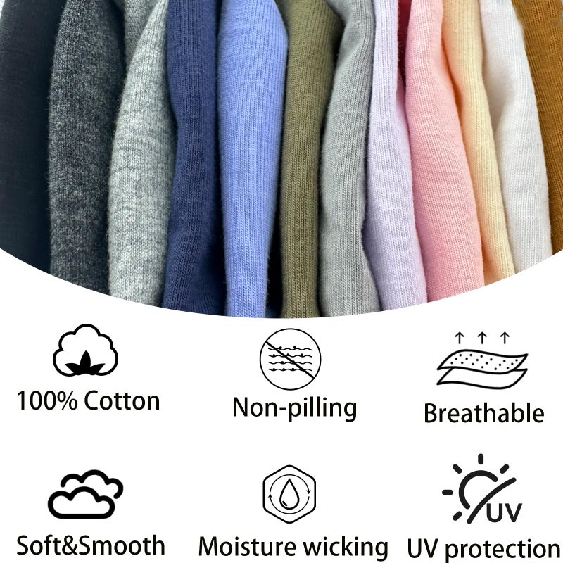 vidsel 100% Cotton Skull Caps for Men Women Breathable Night Cap Sleep Hats Soft Lightweight Running Beanie Helmet Liner - Image 5