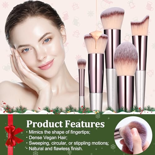 BS Mall BS-MALL Makeup Brush Set 18 Pcs Premium Synthetic Foundation Powder Concealers Eye shadows Blush Makeup Brushes with black case - Image 3