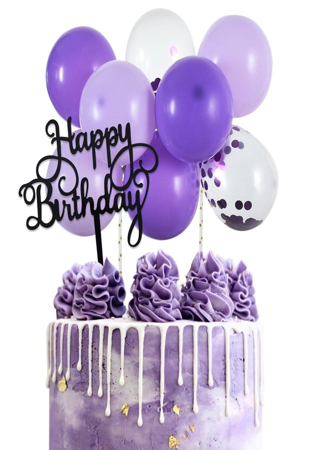 بيشيدا زينة كب كيك عيد ميلاد سعيد من BEISHIDA - زينة كعكة عيد ميلاد على شكل سحابة صغيرة من البالونات الأرجوانية لذكرى الزفاف وحفلات استقبال المولود الجديد - Image 1