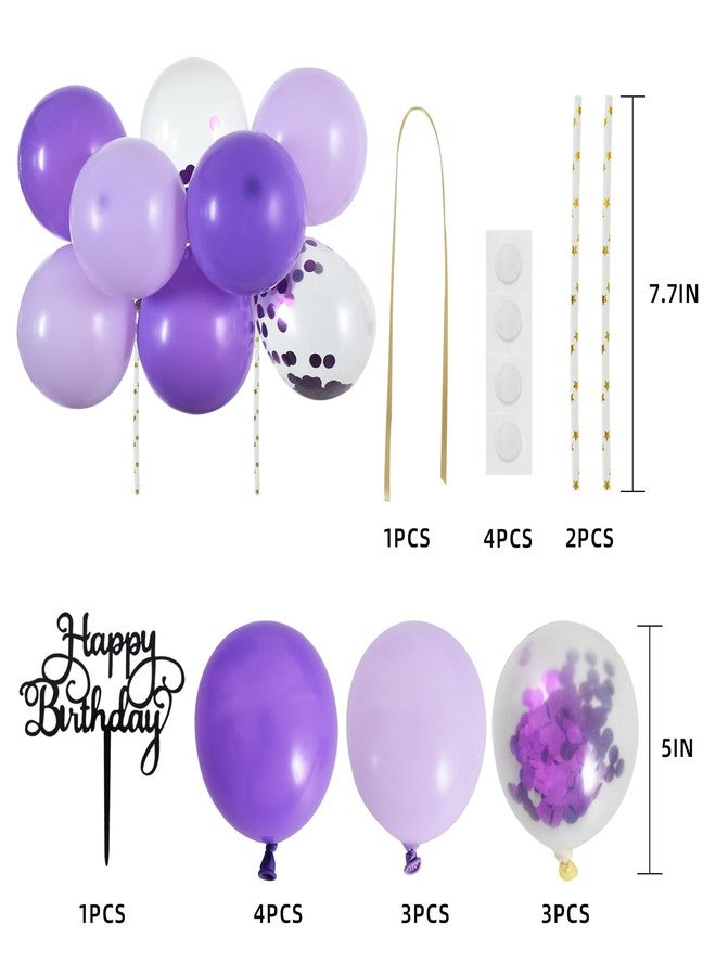 بيشيدا زينة كب كيك عيد ميلاد سعيد من BEISHIDA - زينة كعكة عيد ميلاد على شكل سحابة صغيرة من البالونات الأرجوانية لذكرى الزفاف وحفلات استقبال المولود الجديد - Image 2