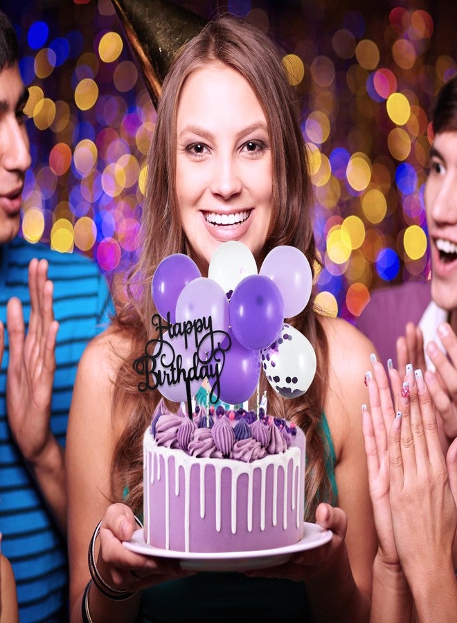 بيشيدا زينة كب كيك عيد ميلاد سعيد من BEISHIDA - زينة كعكة عيد ميلاد على شكل سحابة صغيرة من البالونات الأرجوانية لذكرى الزفاف وحفلات استقبال المولود الجديد - Image 5