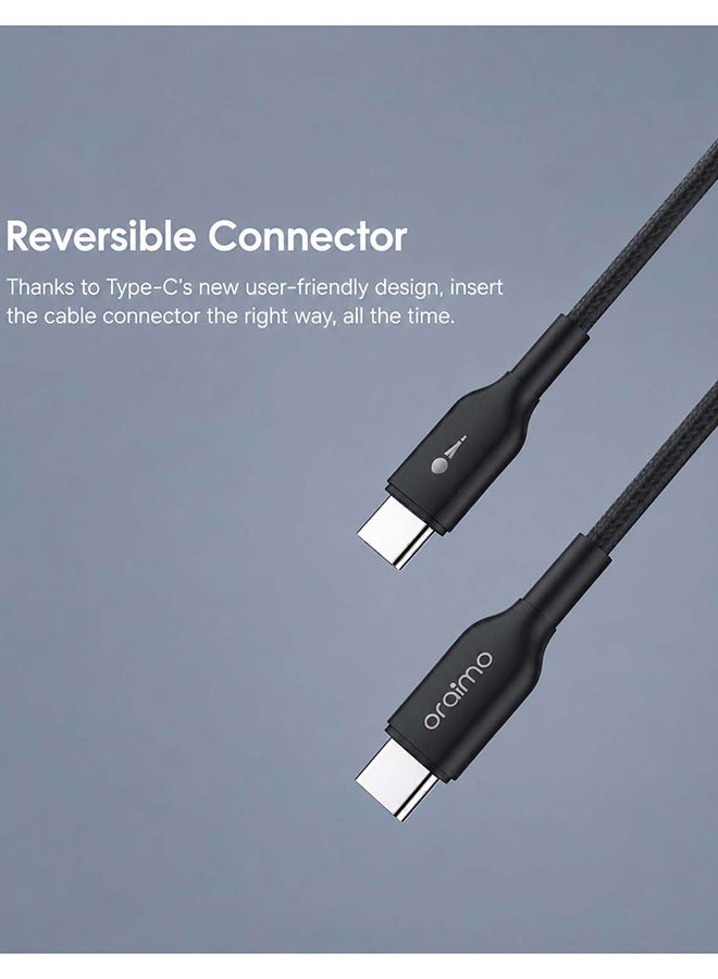أورايمو كابل RobustLine Type-C إلى Type-C بقوة 60W | 3A، 1.5م - Image 5