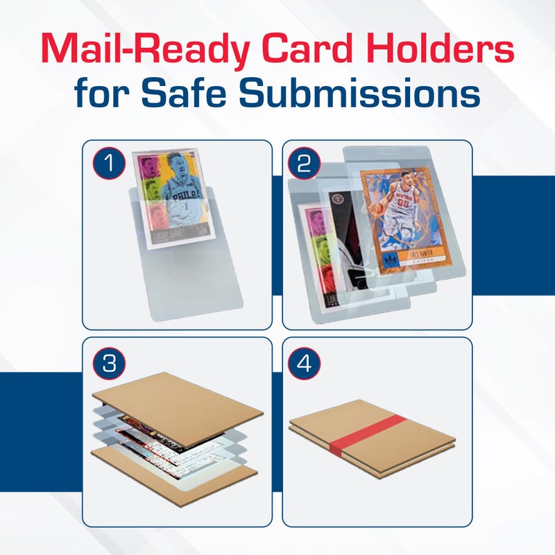 BCW Semi Rigid Card Holder #1 | 50 Pack | Semi Rigid Card Sleeves for Grading | PSA Submission I for Sports, PokÃ©mon, and Memorabilia Cards - Image 5
