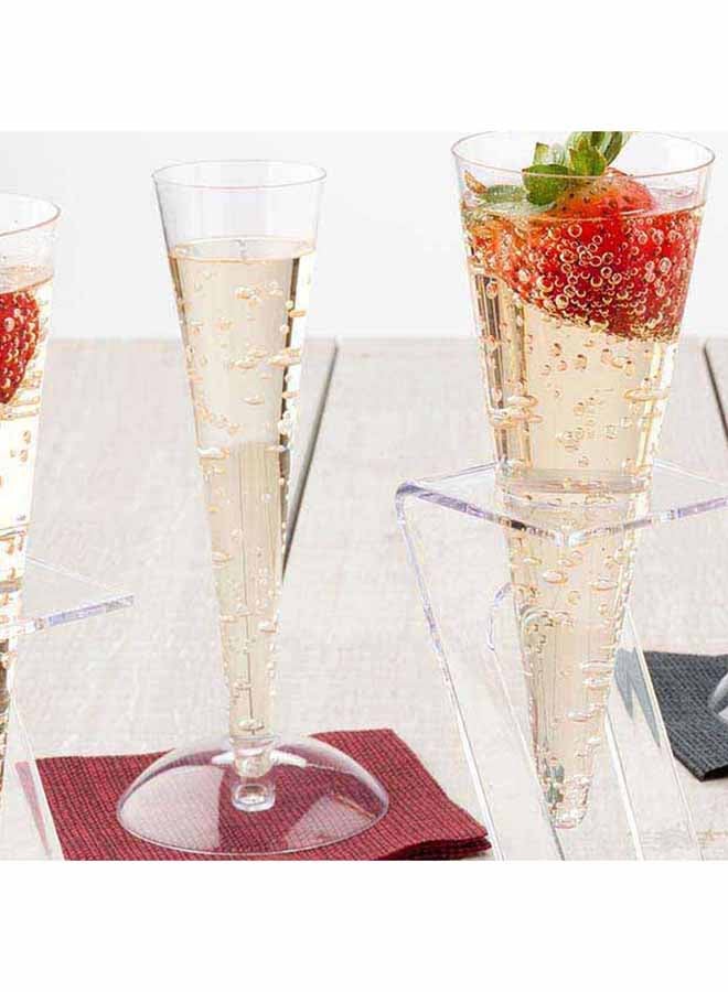 Restaurantware Bases For 2.5 and 4 Ounce Champagne Flutes, 100 Disposable Cone Bases For Party Toasting Glasses - Flutes Sold Separately, Sturdy, Clear Plastic Bases For Disposable Mimosa Glasses,  - Image 4