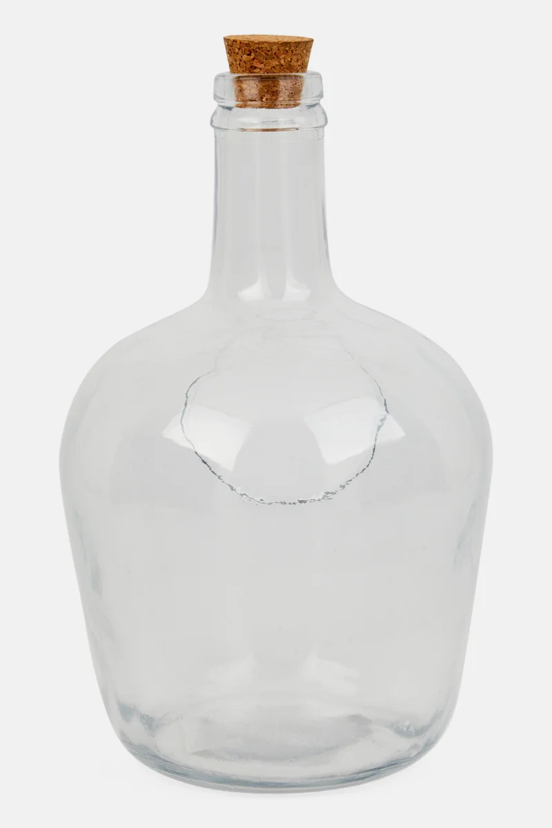 Muy Mucho Decorative Glass Vase, Transparent
