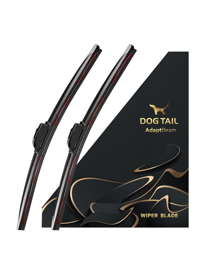 DOG TAIL 7-In-1 Windshield Wiper Blades for My Car 26"+16" with Multiple Adapter for Most Vehicles, Automotive Replacement All-Season OEM Windshield Wiper Blades with Durable Rubber Formula - Image 1
