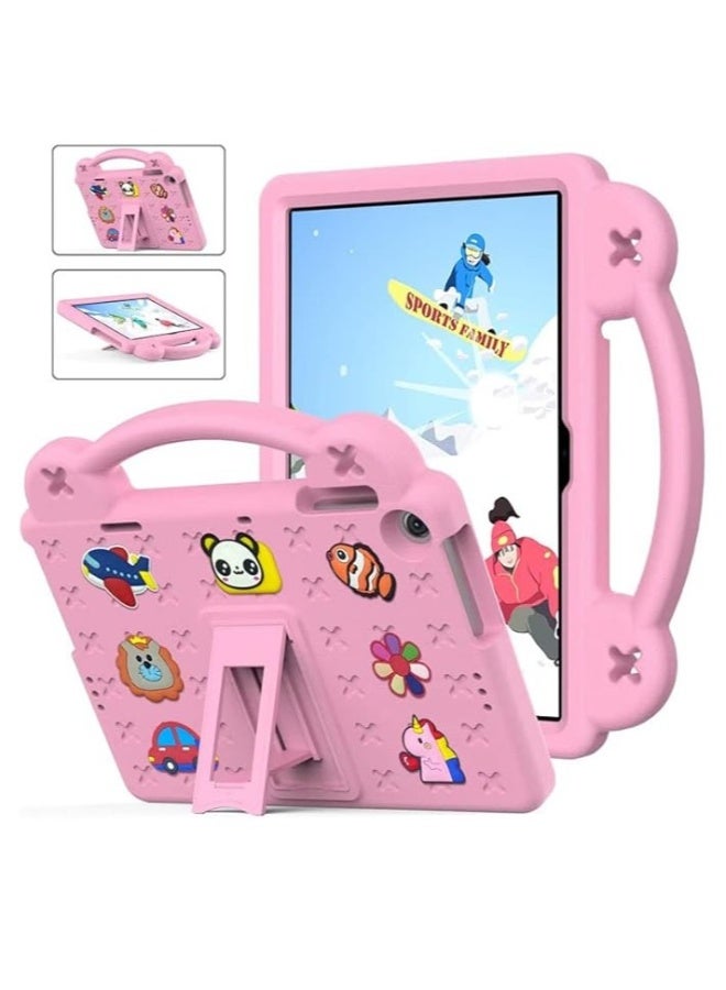 Kids Case Compatible with Huawei Matepad SE 10.4 Inch, Heavy Duty EVA Foam Shockproof Cover Kids Proof Case with Stand (Pink) - Image 1
