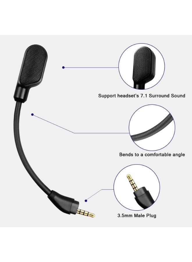 Chabeia Upgraded Mic Replacement fits for HyperX Cloud III Wired/Wireless Gaming Headphone, Detachable Noise Cancellation Backup Microphone for Crystal Gaming Voice Chat - Image 5
