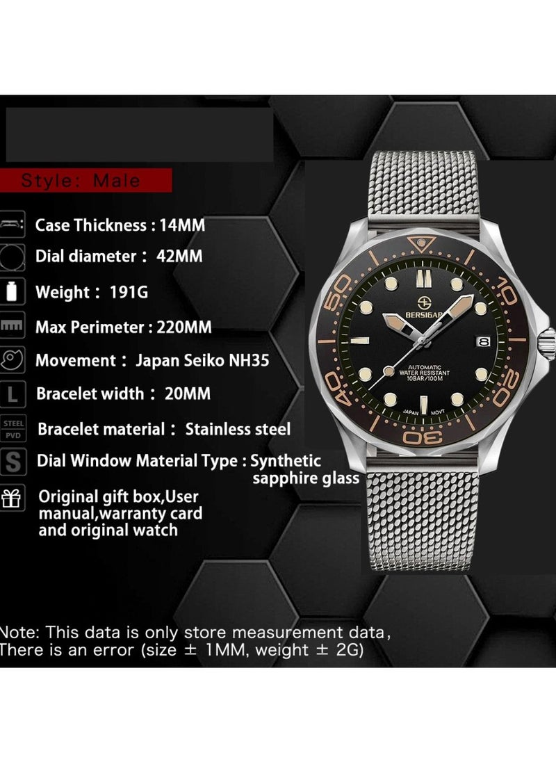 BERSIGAR - Bersigar BG-1667 No Time to Die Stainless Steel Mechanical Watch - Image 1