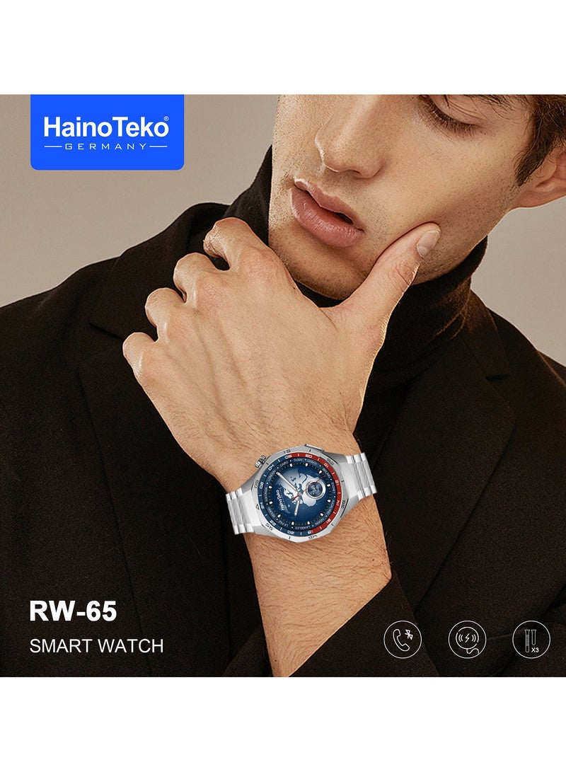 هينو تيكو ساعة HainoTeko GT5 Pro (RW-65) مع 3 أحزمة – ساعة ذكية متطورة للصحة واللياقة - Image 4