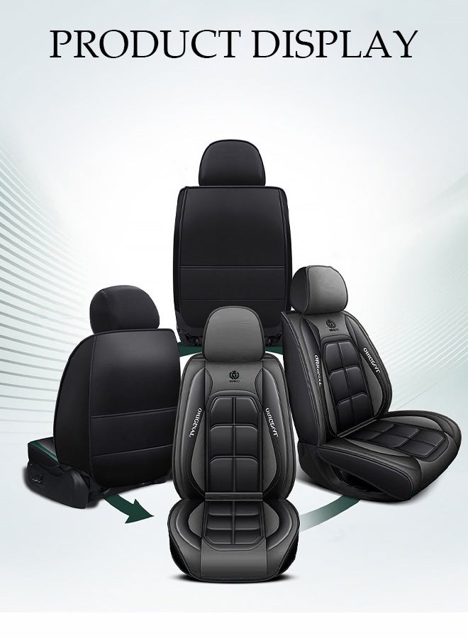 DUNISO Car Seat Cover,Universal Fully Wrapped Seat Cushion, Artificial Leather Car Backrest Seat Cover,  Wear Resistant And Anti Slip, Suitable For All Seasons, Suitable For Most Car Seats  - Image 4