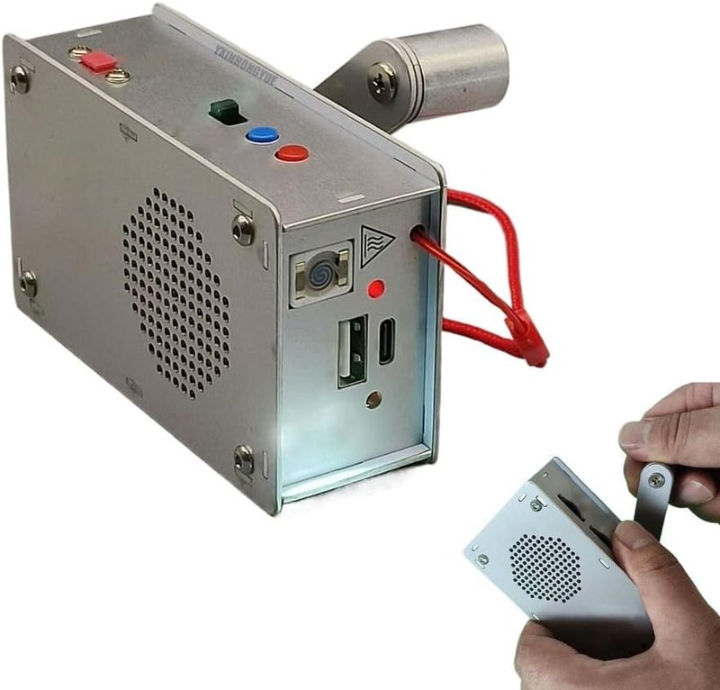 USB Hand Crank Generator Portable Emergency Charger Flashlight Mini Emergency Charge Equipment for Outdoor Emergency Power Supply (1000Mah) - Image 1