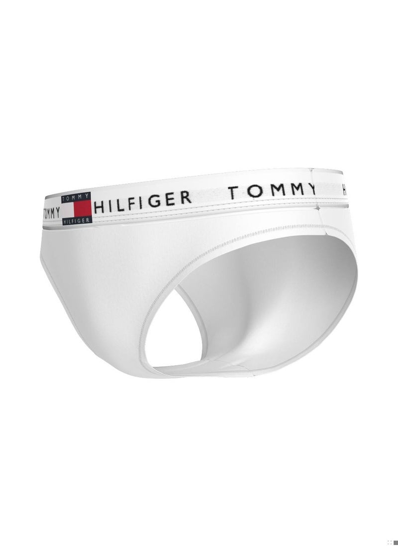 TOMMY HILFIGER Women's Classic Bikini Brief - Cotton, White  - Image 2