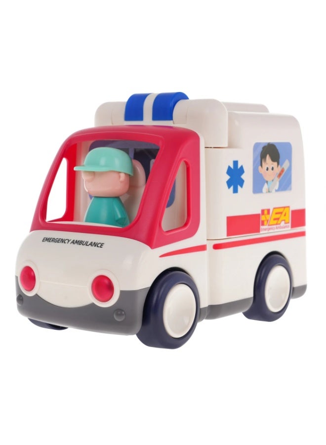 Hola Ambulance Car Toy for Ages 3+, Interactive Bump & Go Action with Lights & Sounds, 17x22.5x12.5cm - Image 5