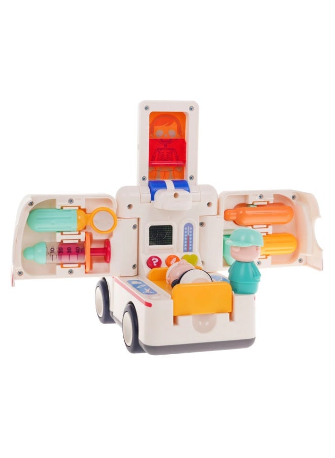 Hola Ambulance Car Toy for Ages 3+, Interactive Bump & Go Action with Lights & Sounds, 17x22.5x12.5cm - Image 4