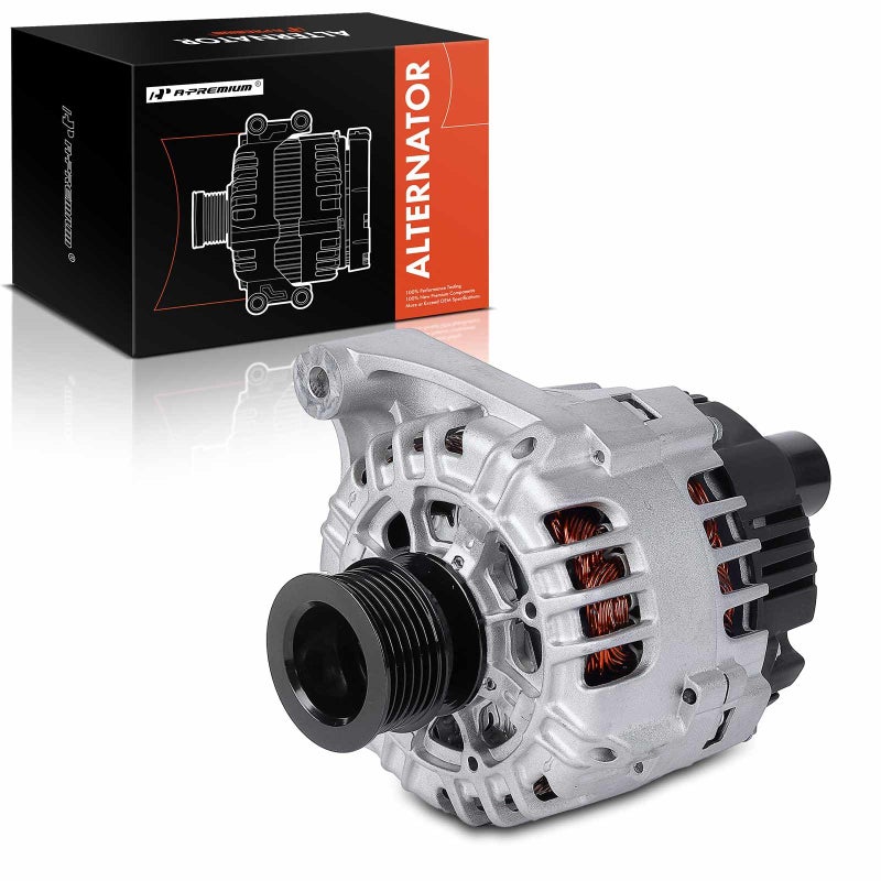 APremium Alternator Compatible with BMW E46 Series M3 2002 2003 2004 2005 2006 32L 12V 120A 6Groove Pulley Clockwise Replace SG12B039 12317831436