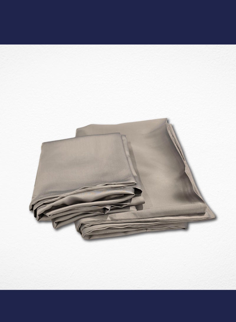 DrSleeep 2 Piece Sofa Pillow Cases 100% Viscose Derived from Bamboo Reversible Oat/Light Grey (18x18") - 2 Pieces - Image 2