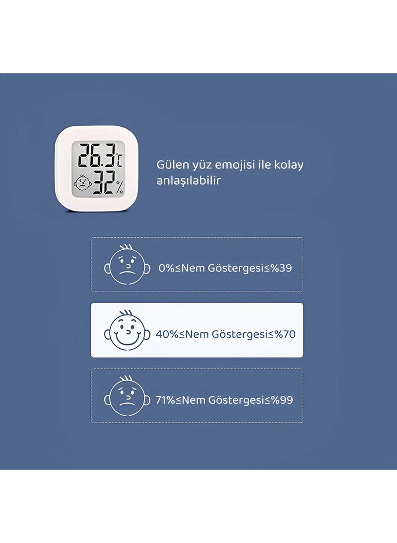 Smile Digital Thermometer High Precision Temperature and Humidity Meter with LCD Display