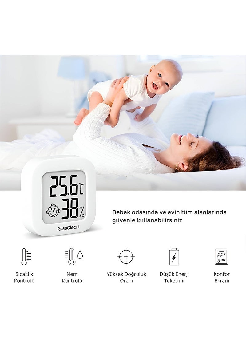 Smile Digital Thermometer High Precision Temperature and Humidity Meter with LCD Display