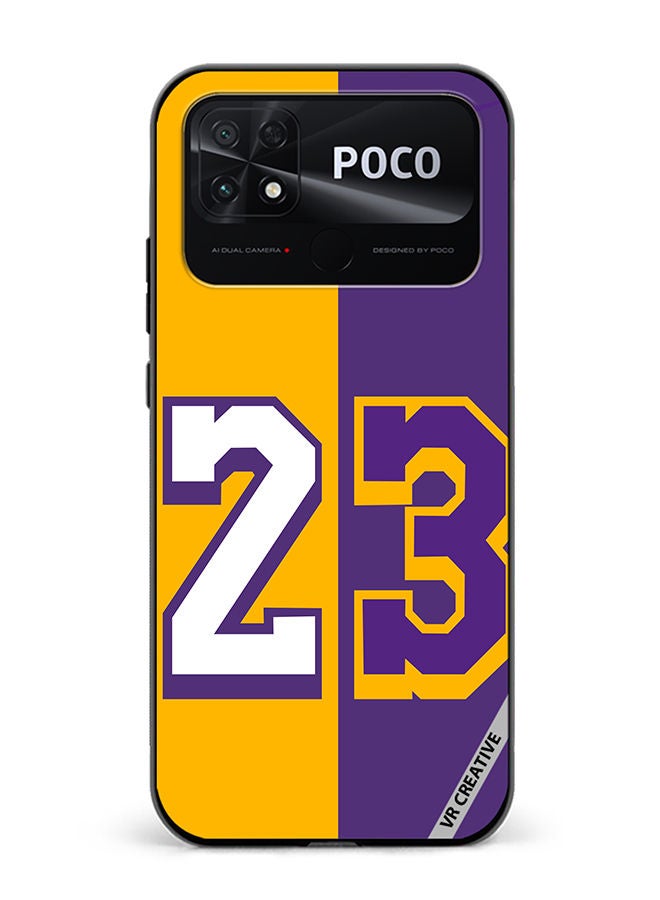 VR CREATIVE Protective Case Cover For Xiaomi Poco C40 Purple Yellow Design Multicolour - Image 1