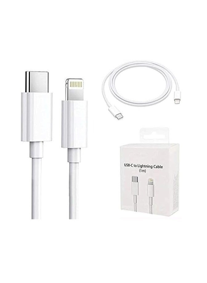 Generic - USB Type-C to Lightning Data and Charging Cable, White - Image 1