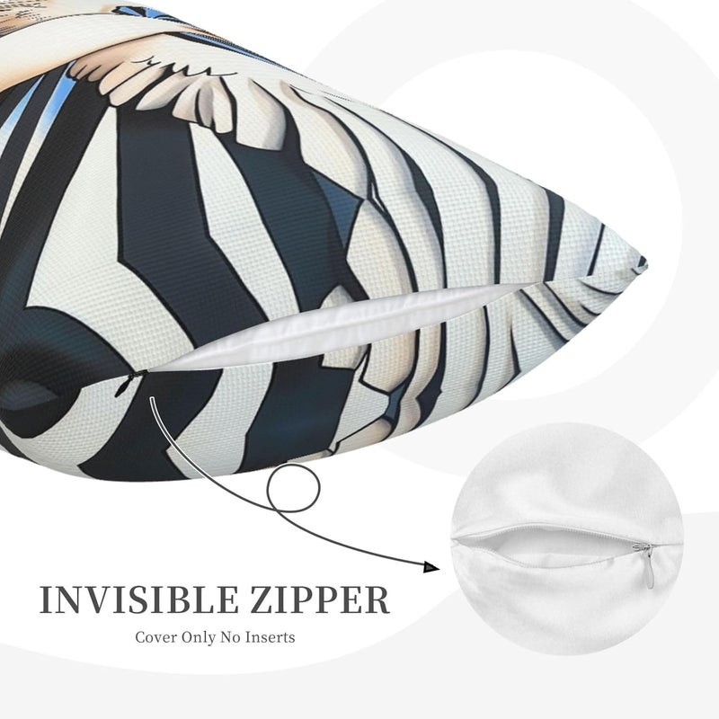 Unique and Stylish Pillow Cases - with Full-Sided Double-Sided Print, Perfect for Home Decor and Gifting White Dove Pattern 12"x20" - Image 5