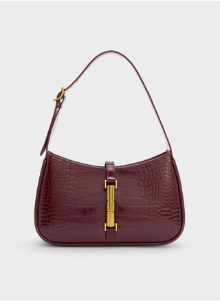 Burgundy-crocodile pattern